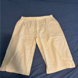 Casual Tan Wide-Leg Pants